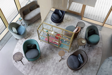 BELLE - Leather armchair with fire retardant padding by Piet Boon - view 3
